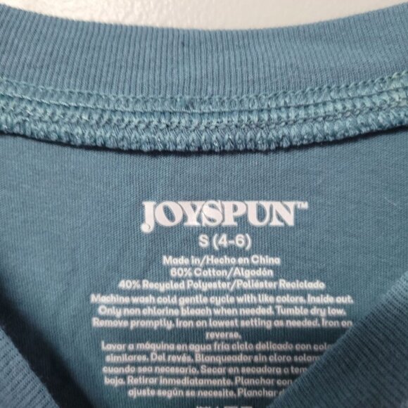 Joyspun Morning Gorgeous Tee Shirt Cropped Soft Womens Small Short Sleeve Blue - Picture 5 of 7